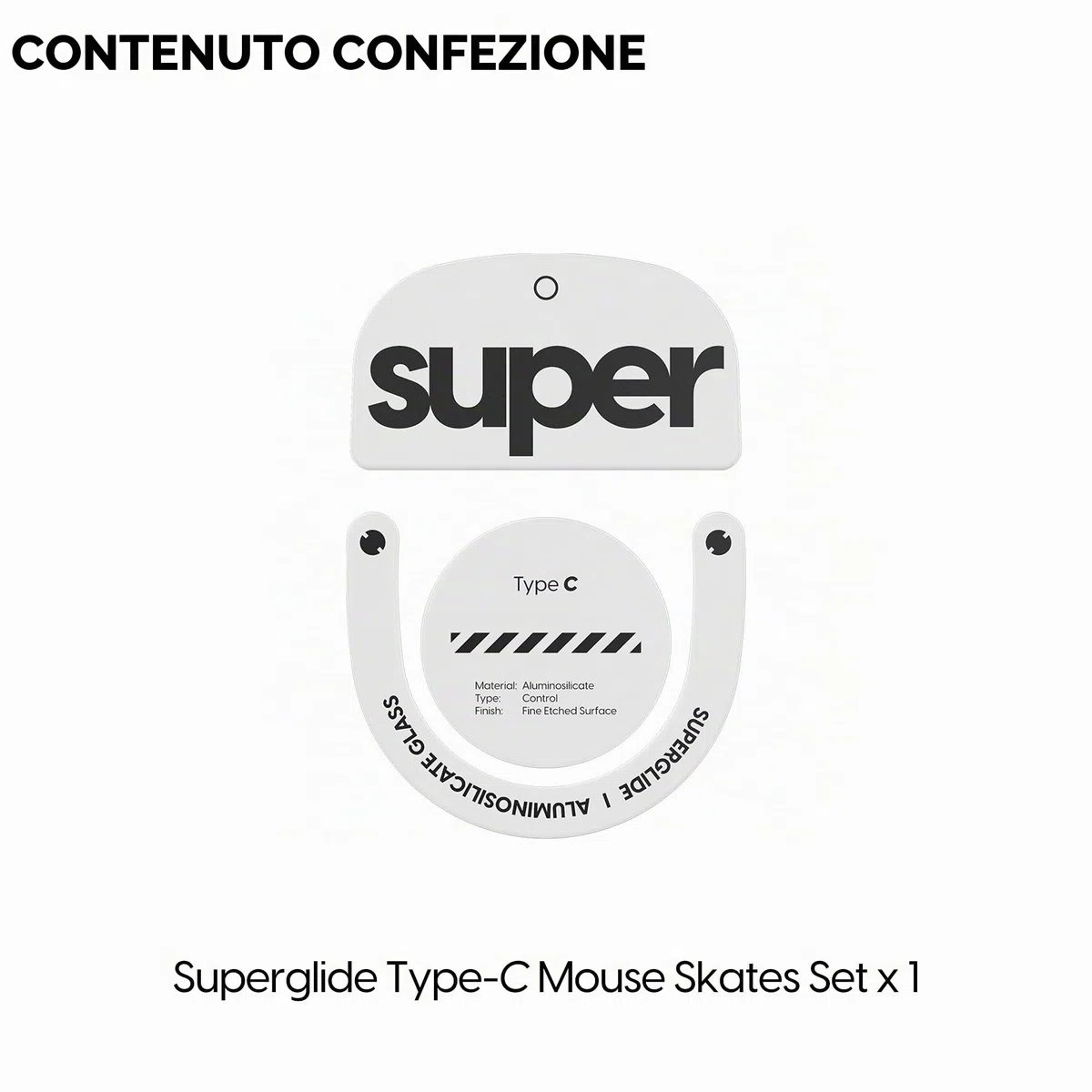 Pulsar Gaming Gears Superglide2 - Piedini per mouse con superficie testurizzata per Logitech G Pro X Superlight2, con vetro ultra resistente, suola liscia e resistente, per Logitech G Pro X