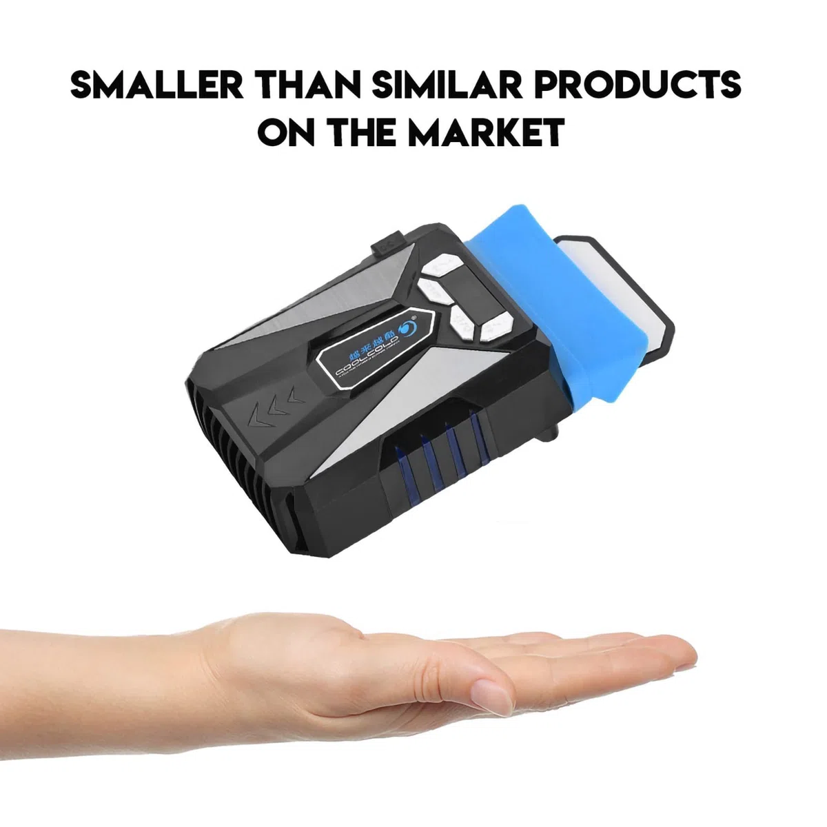 Ventola di Raffreddamento per Laptop, Mini Estrazione Dell'aria Silenziosa ad Alta Potenza, Radiatore per Notebook Intelligente Portatile Antiscivolo su Entrambi I Lati, Rilevamento Automatico Della
