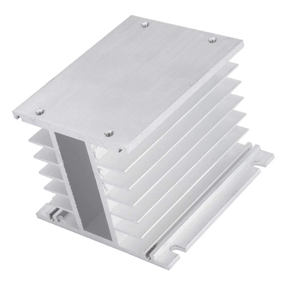 Dissipatore Calore SSR Alluminio per Relè Stato Solido Monofase Trifase Raffreddamento Efficiente Sistemi Potenza