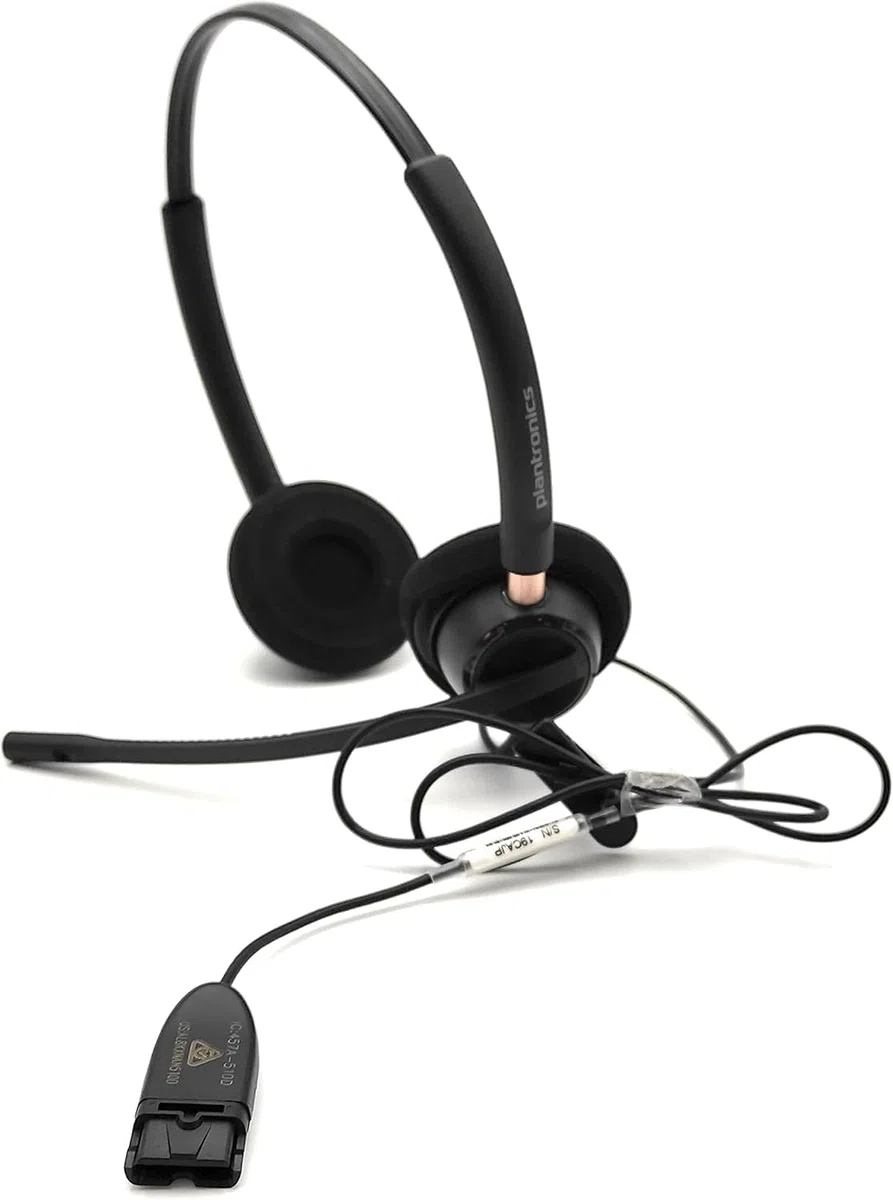 Plantronics EncorePro HW520D - Cuffia binaurale over-the-head con microfono ed eliminazione del rumore