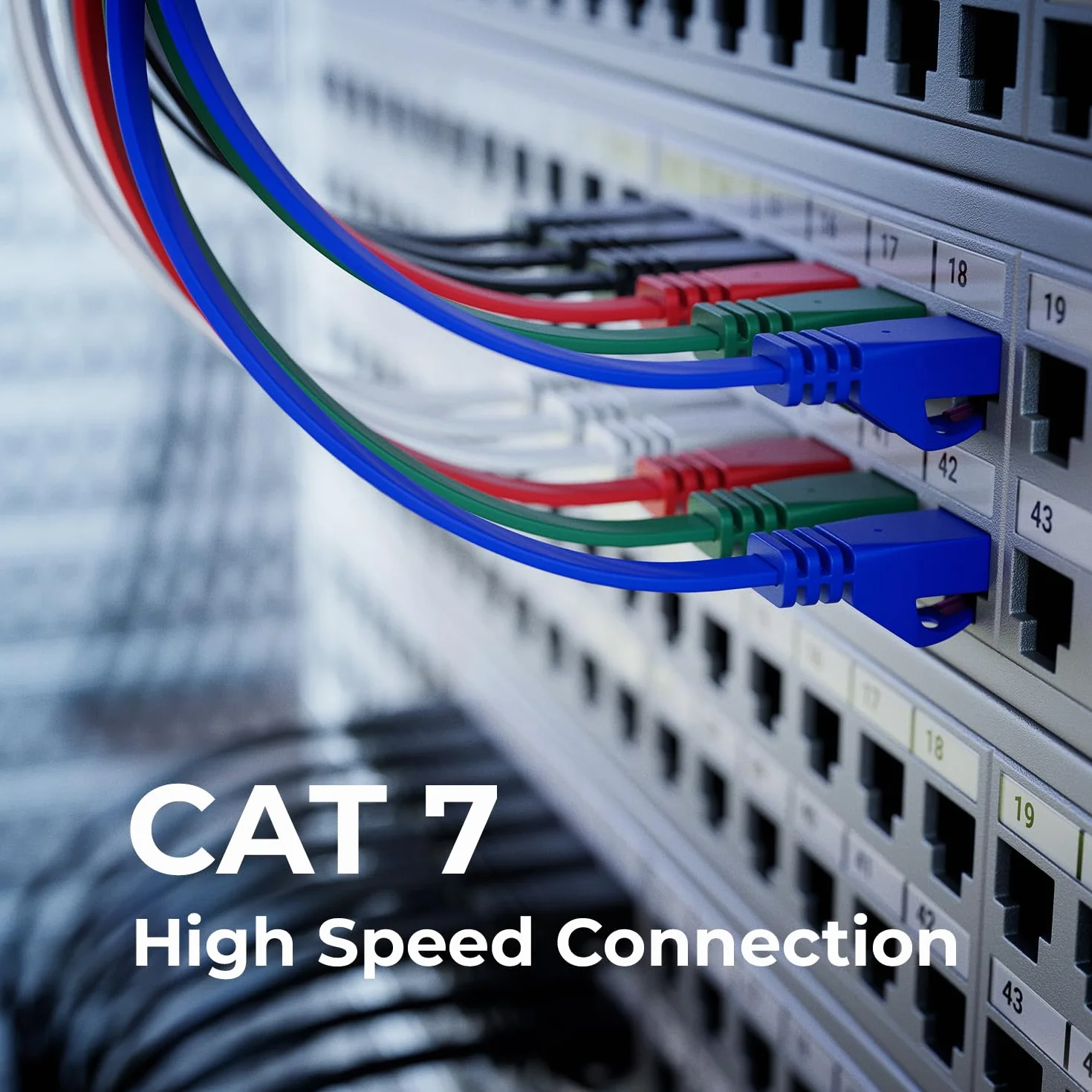 deleyCON 10x 2m Cavo Rete CAT7 Piatto (CAT 7 con 10 Gbit/s) Gigabit LAN - RJ45 Ethernet Patch Lungo Piatto - per Internet Switch Router Modem Patchpanel - Multicolore