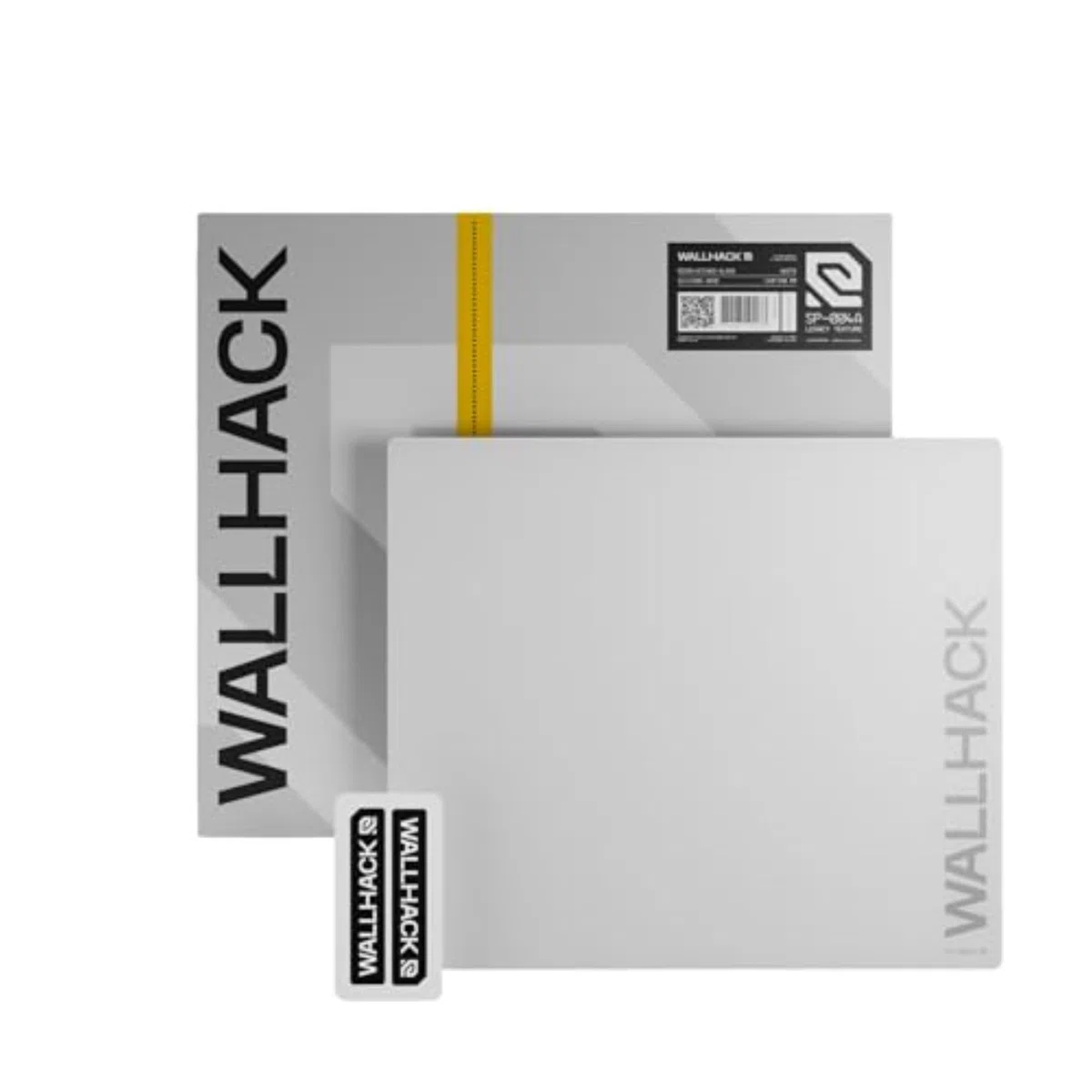Wallhack SP-004A Mousepad da gaming in vetro – Superficie micro-incisa di 4ª generazione, scorrimento ultra-rapido con potere di arresto, vetro temperato, resistente e portatile, 390×450 mm | Bianco