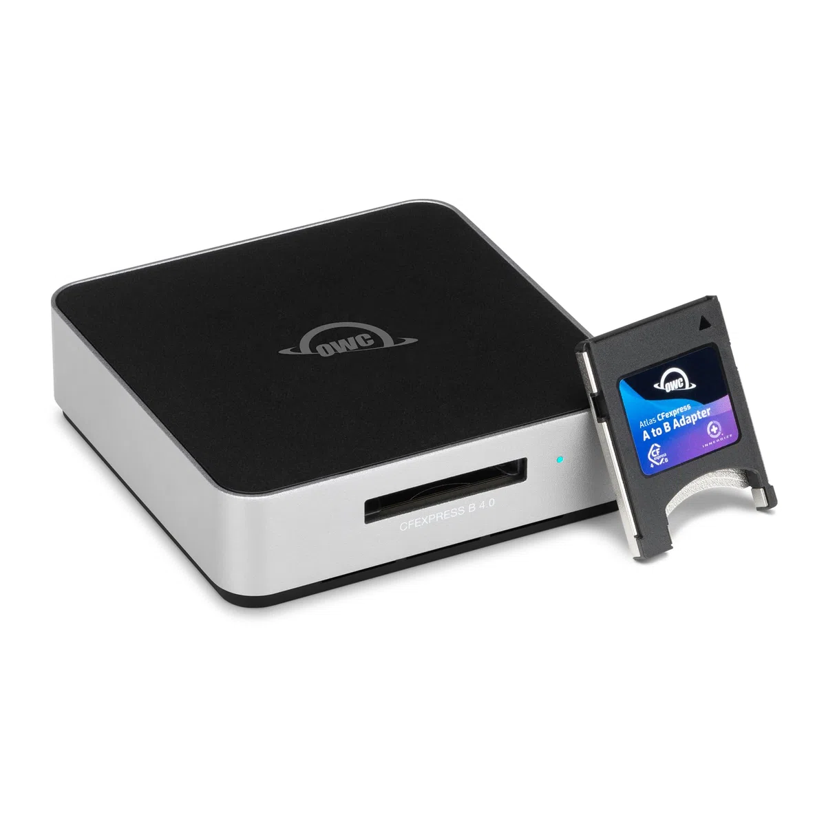 OWC Atlas Lettore di schede CFexpress 4.0 Tipo B USB4 (40 Gb/s) - Compatto ultraveloce per professionisti creativi