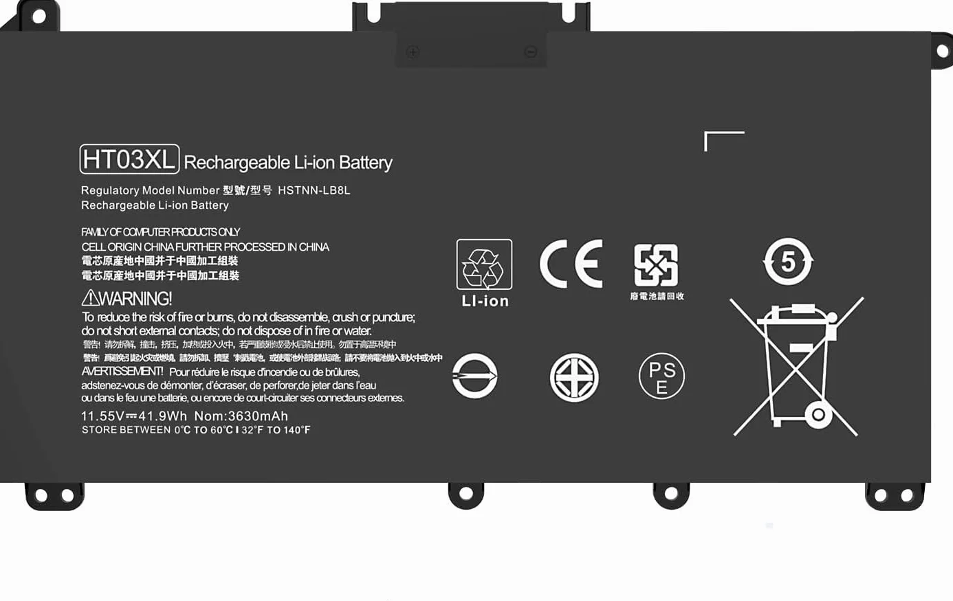 HT03XL Batteria di ricambio per HP Serie 240 245 250 255 G7 340 348 G5 Pavilion serie 14-DH 14Q-CS 14-CE 14-CK 14-DF 14-DQ 15-DW 15Q 15S X360 14M-DH Series HT03041XL L11111 9-855 L11421-542 L11421-2C2