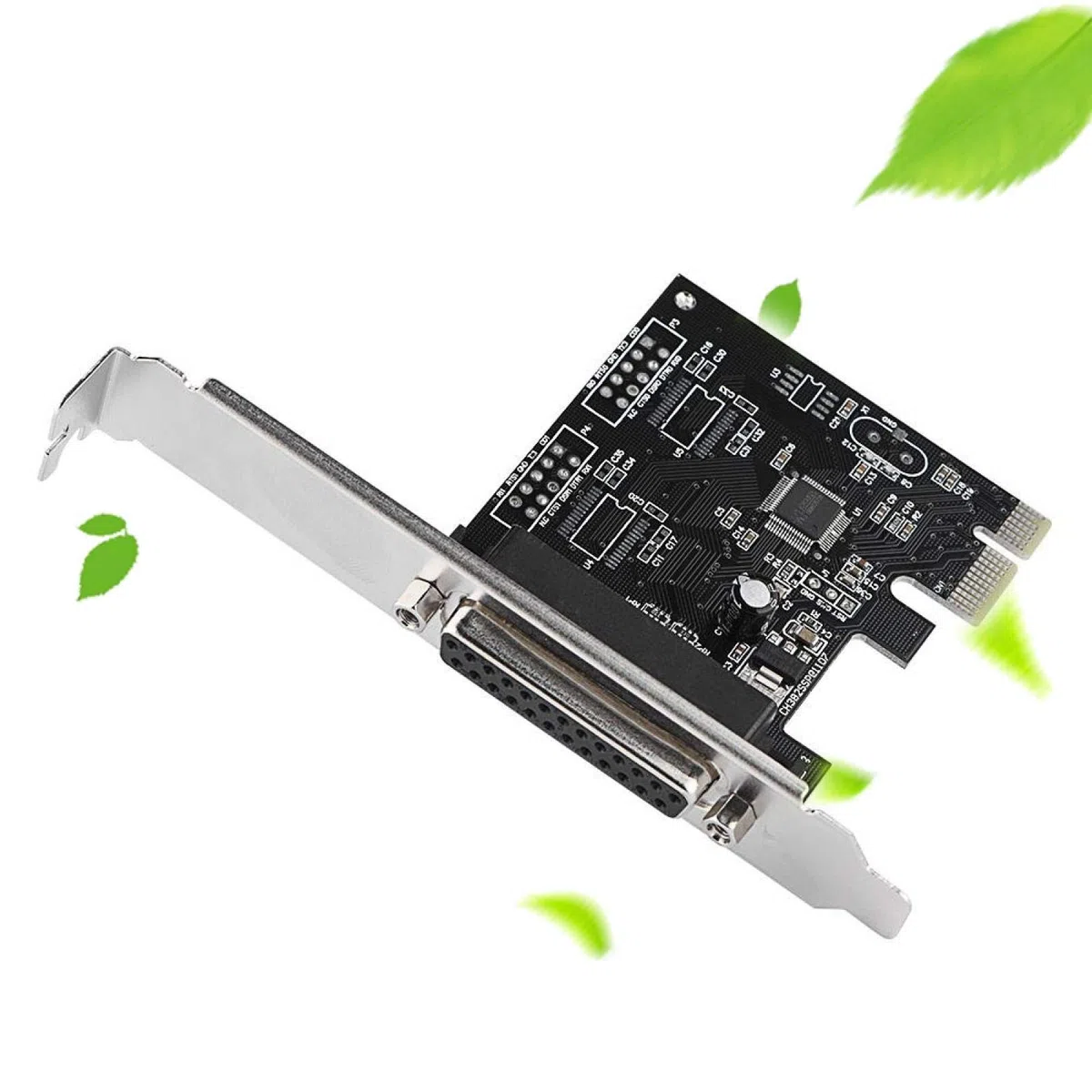 Scheda LPT, PCI-E-TO- Porta parallela (25 fori) Scheda con chip 9805 PCI Express per porta parallela singola, supporto per e per Linux, adatta per stampanti/programmatori/scanner,