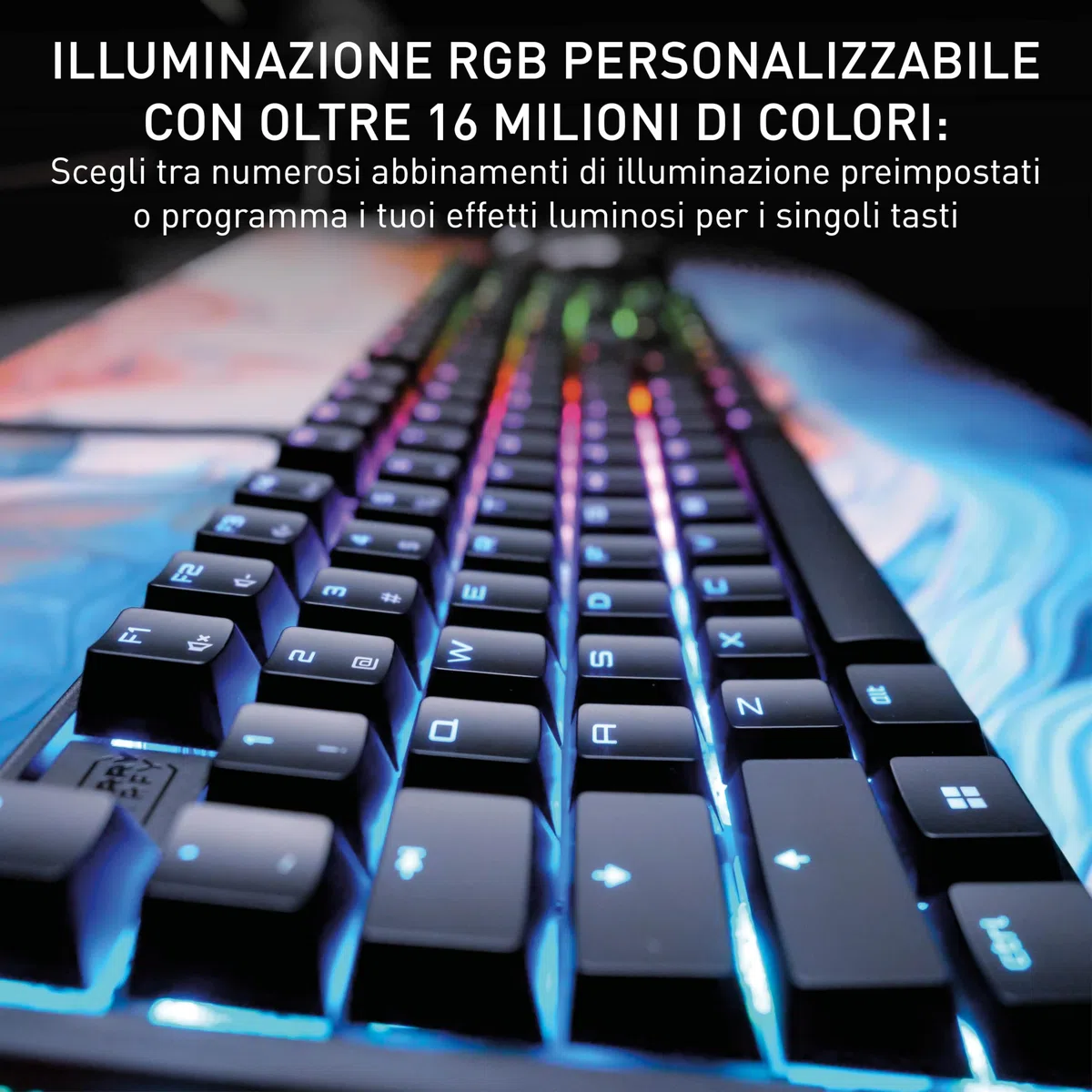 CHERRY XTRFY MX 3.1, Tastiera da gaming meccanica, Layout per il Regno Unito (QWERTY), Illuminazione RGB, Alloggiamento in alluminio, USB-A, Interruttori MX2A BROWN, colore nero