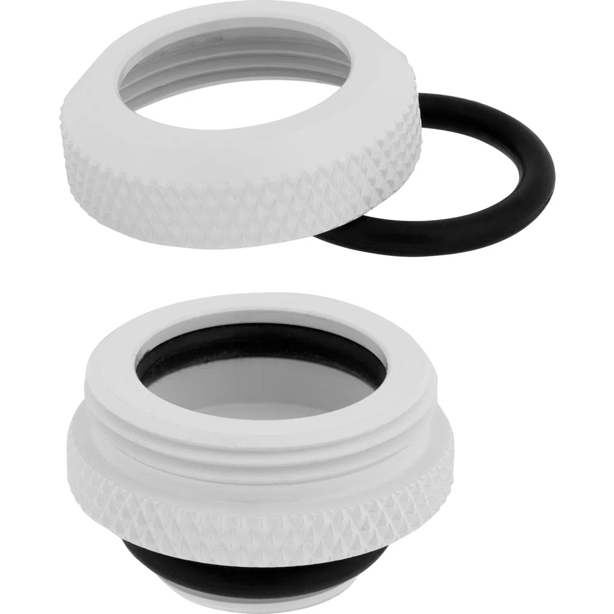 Corsair Connettori XF Hardline per tubi rigidi con diametro esterno di 14mm, pacco da quattro, bianco
