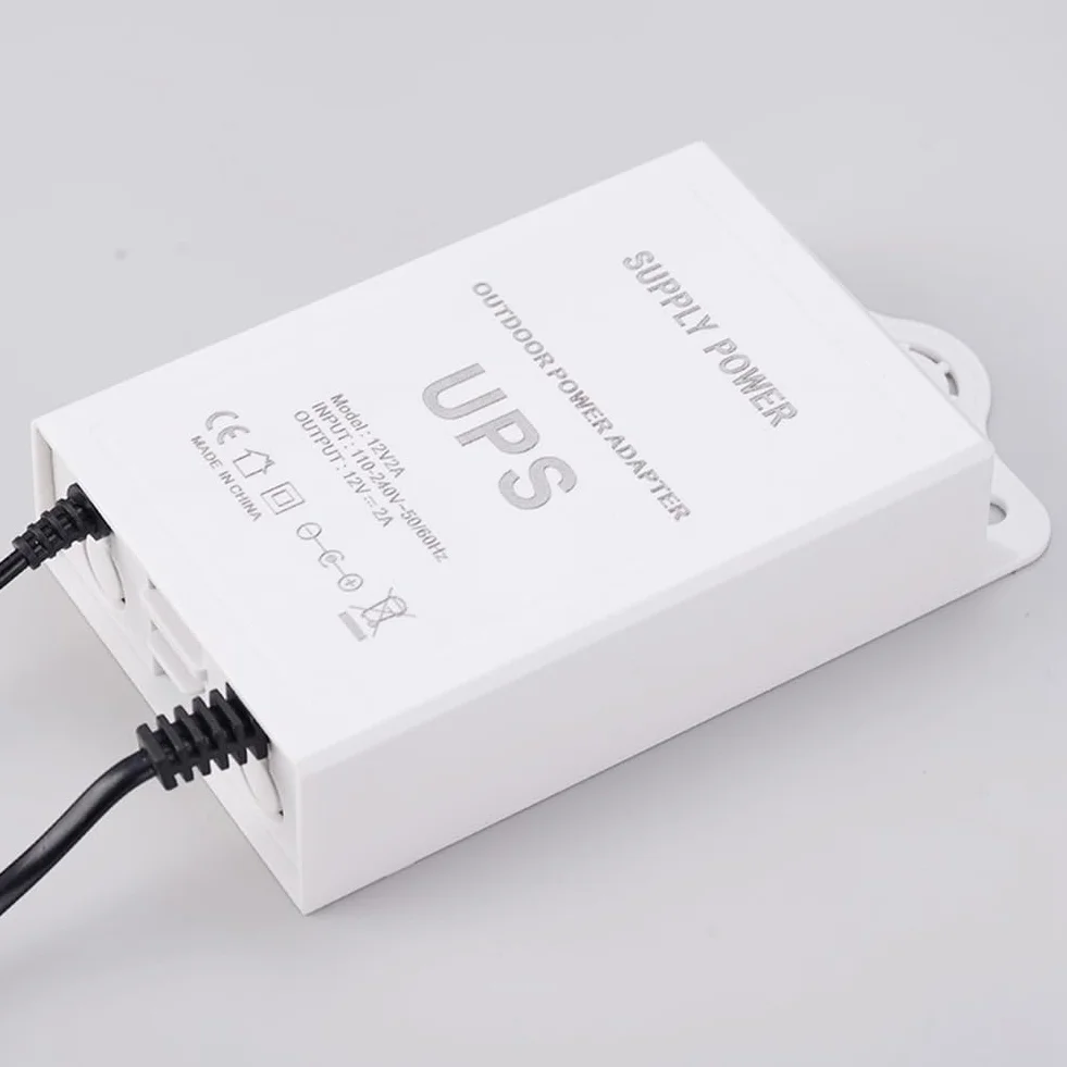 Gruppo di Continuità 12V-2A per WiFi, Router, Modem, Telecamera di Sicurezza Mini UPS Protezione di Backup per Batteria Spina UE