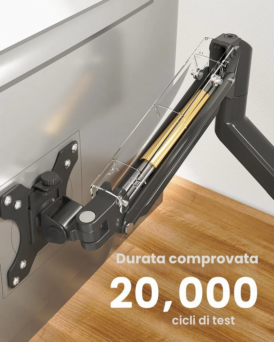 ErGear Supporto per Monitor per Schermi da 13-34 Pollici, Braccio per Monitor regolabile, Supporta fino a 10 kg, supporto girevole per scrivania, compatibile con Vesa 75 e 100 mm