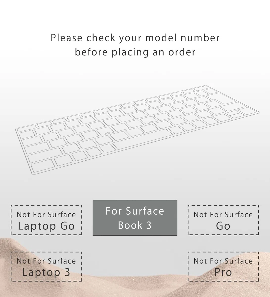 SurfaceMate Pellicola protettiva per tastiera per Microsoft Surface Book 3/Book 2/Laptop 2 13,5''/15'' 2020/2017/2018 Release, Premium Ultra Sottile 0,18 mm, Alta Trasparenza, Layout