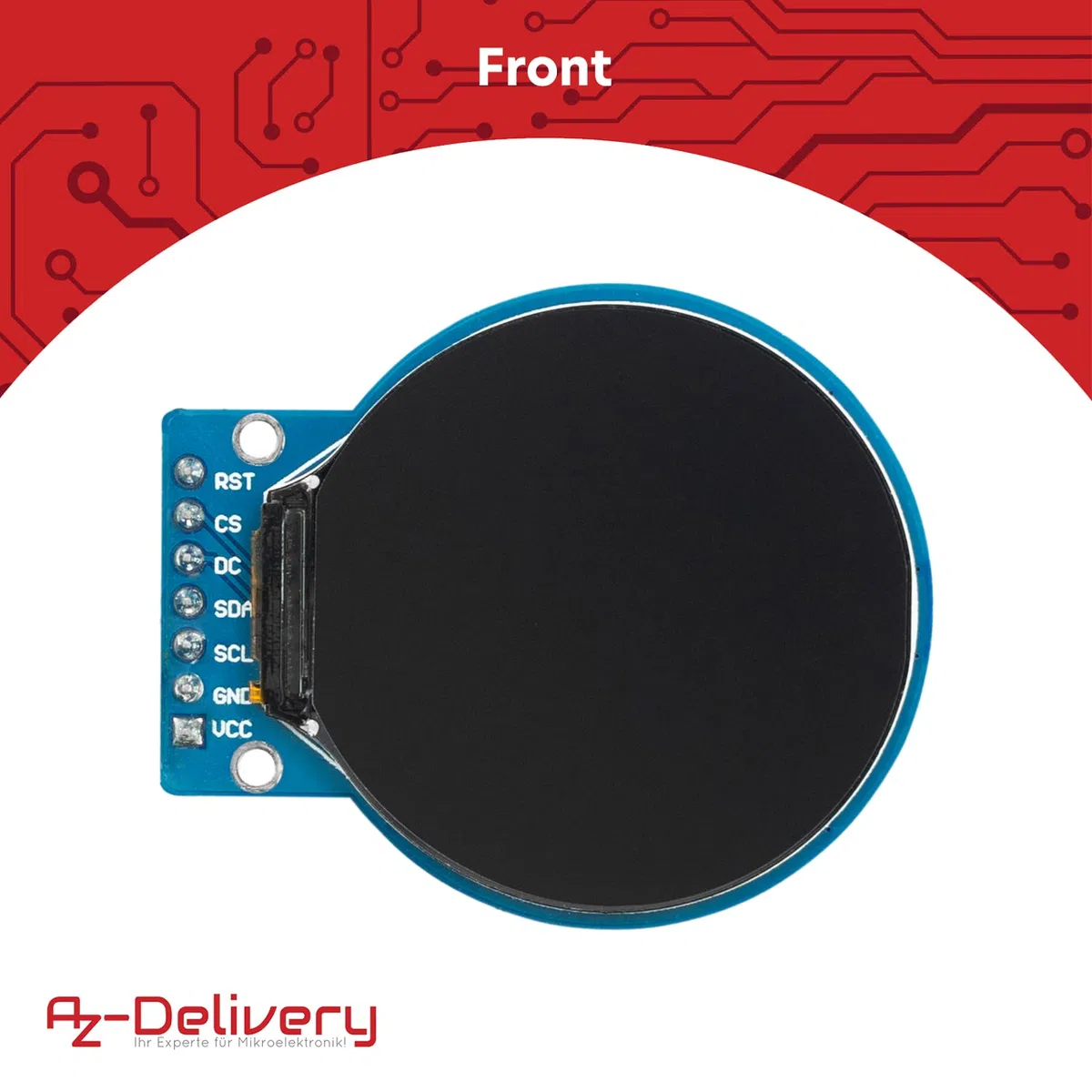 AZDelivery GC9A01 1.28 Pollici Rotondo TFT Display per Arduino