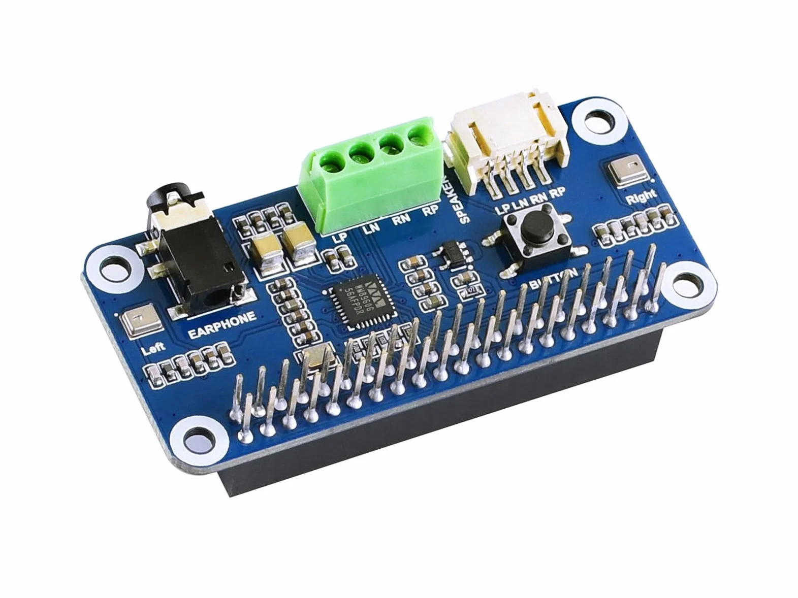 WM8960 Audio Module Hi-Fi Sound Card HAT for Raspberry Pi 4B+ 4B 3B+ 3B 2B+ Zero W WH 2W Stereo CODEC Play/Record