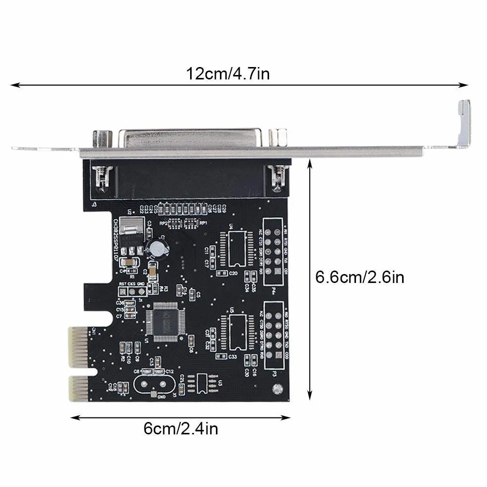 Scheda parallela PCI Express, scheda da PCIE a porta parallela Porta di stampa LPT PCI-E Adattatore per scheda stampante LPT DB25