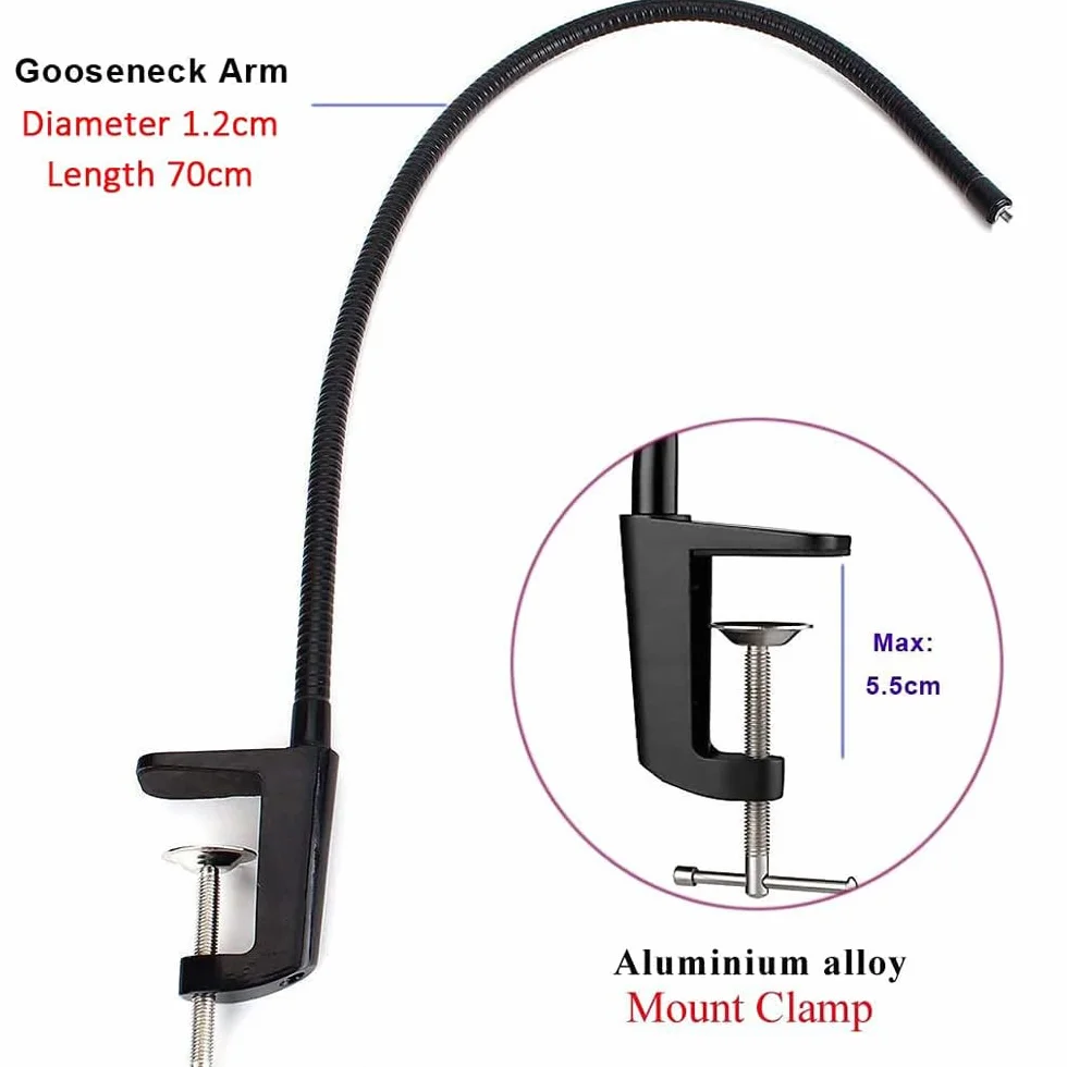 Webcam Stand 27" regolabile a collo di cigno Desktop Camera Mount Hoder for Logitech Webcam C925e C922 C930 C920 C615 e più (filettatura 1/4")