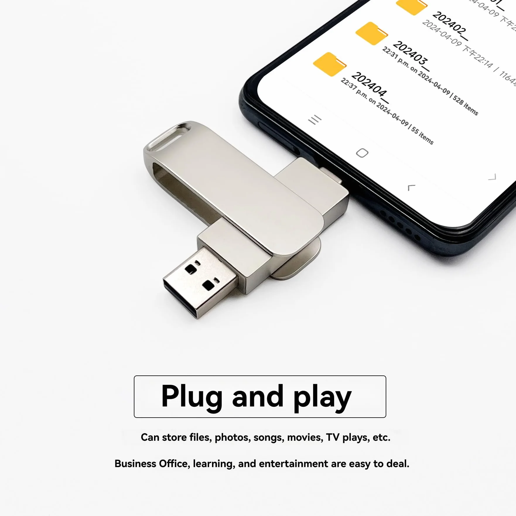 Chiavetta USB, 512GB Pendrive 2 in 1 USB 3.0 Alta Velocità Pen Drive Impermeabile Pennetta USB Metallo USB Flash Drive per Smartphone,Computer,Tablet, Smart TV,PC,Laptop,OTG Android Backup