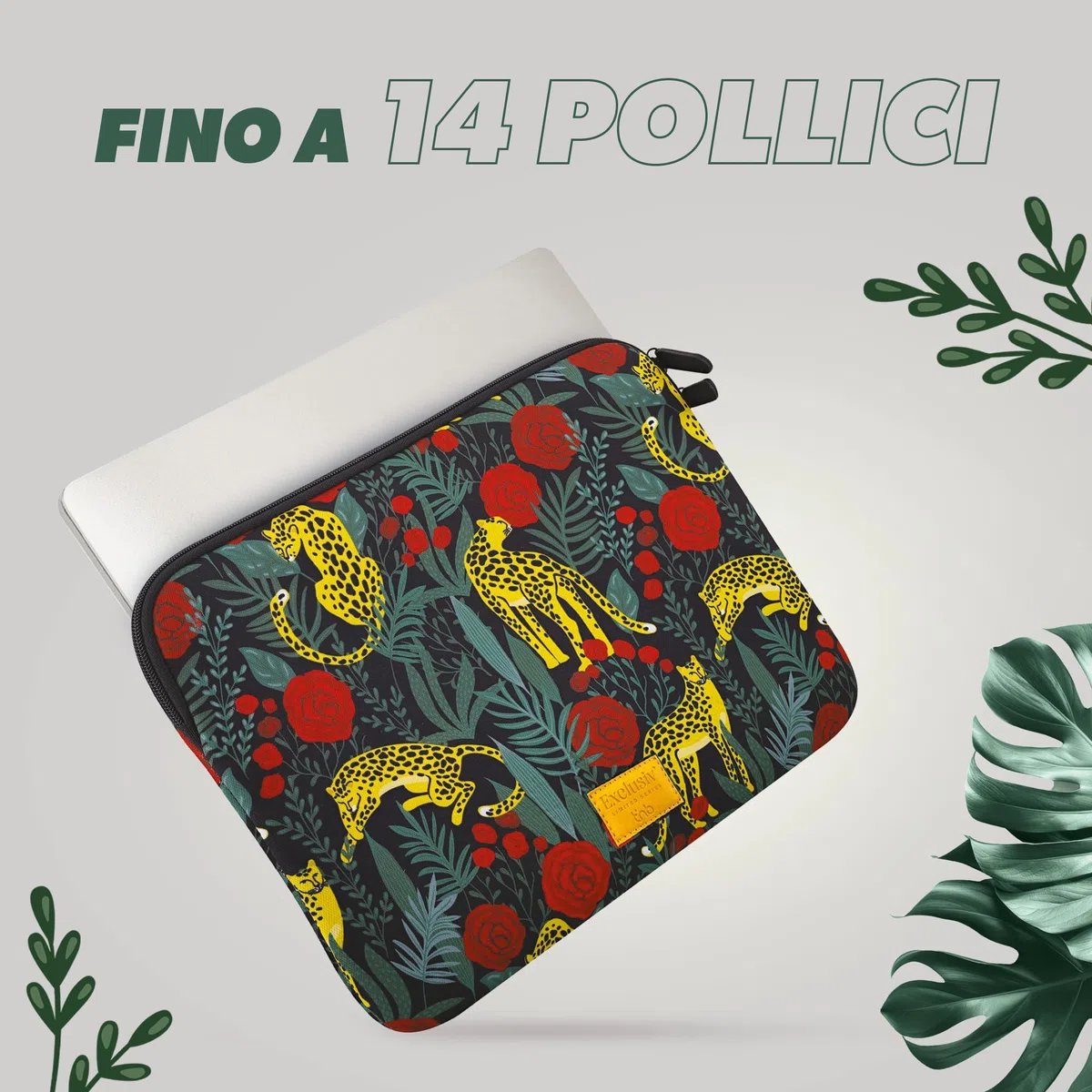 T'nB - Custodia per computer in plastica riciclata RPET, compatibile con MacBook Air 13 pollici e PC 13-14 pollici, custodia per computer antiurto da 14 pollici, design resistente - Modello Savannah