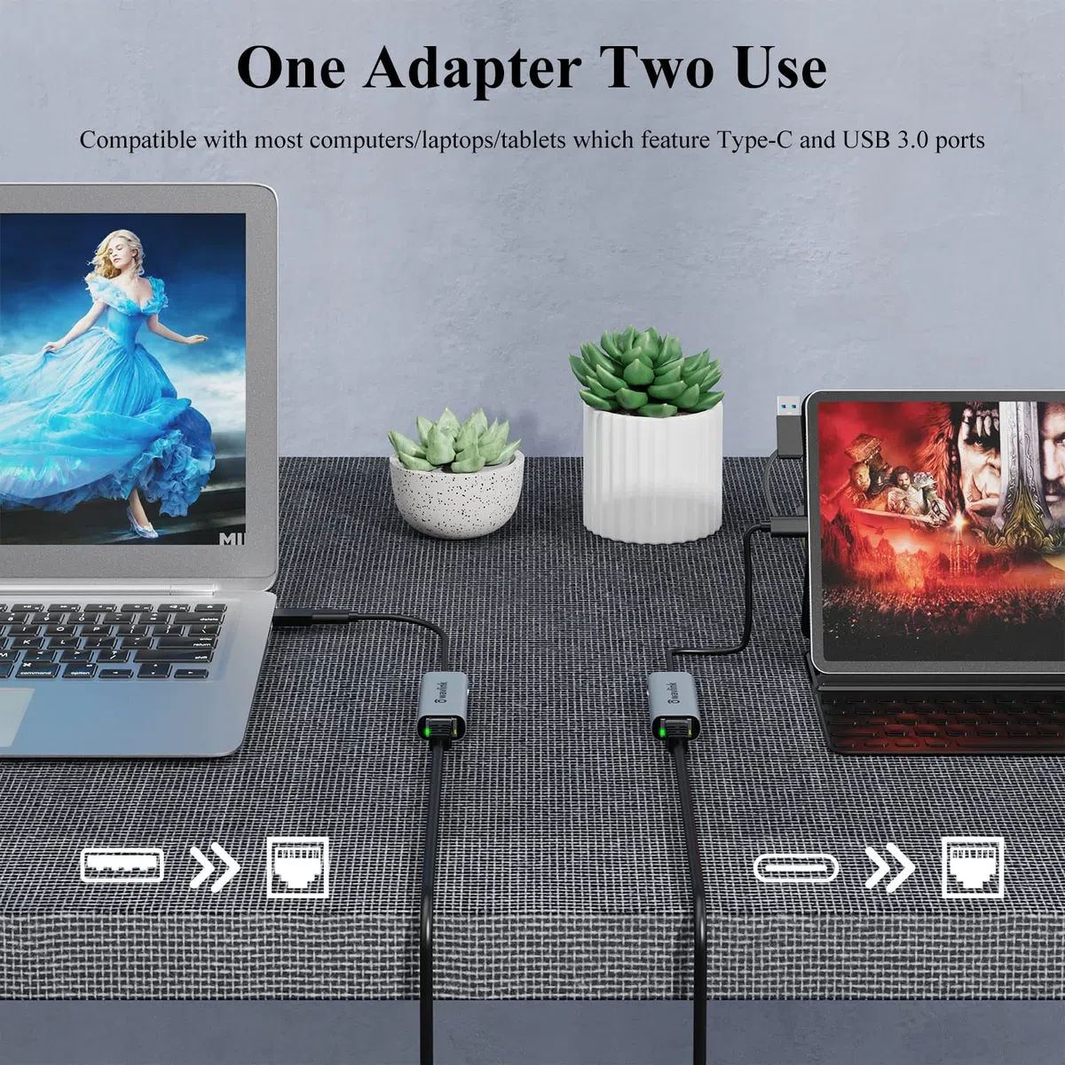 WAVLINK Adattatore USB C/A a Ethernet 2.5G 2500Mbps, Thunderbolt 3/RJ45, Plug & Play, Guscio Alluminio, Compatibile con Mac/Windows/Linux