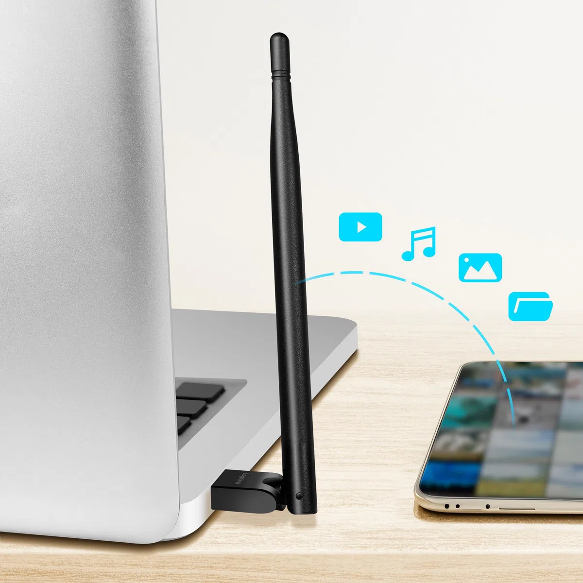 LogiLink BT0067 - Adattatore BT 5.3 (USB 2.0) con antenna esterna e portata fino a 150 m