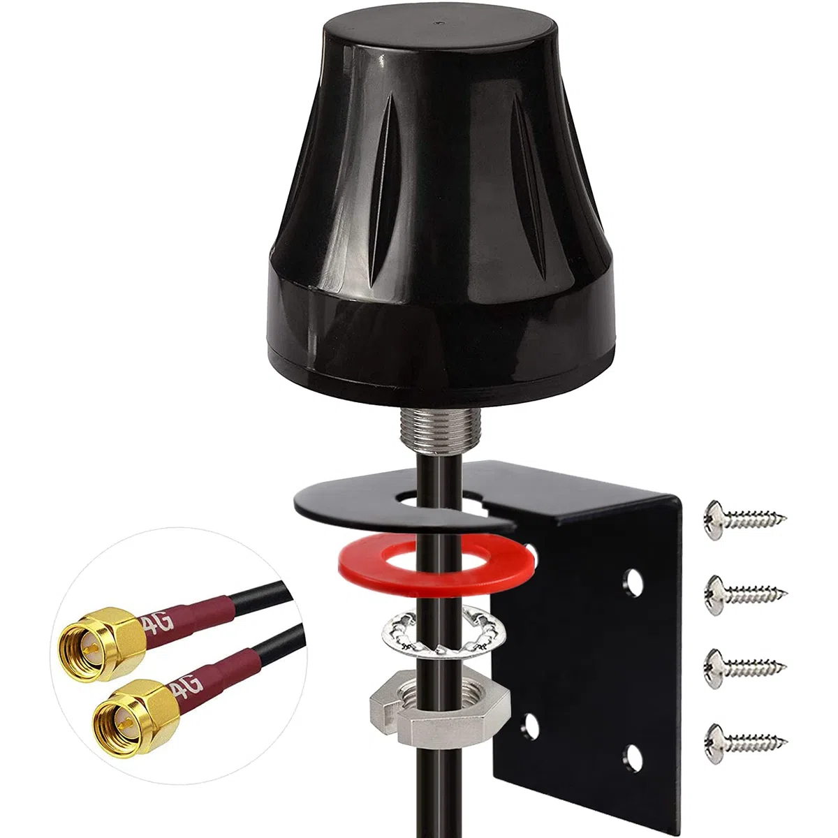 Bingfu Antenna 4G LTE Esterna SMA Maschio 5dBi MIMO Impermeabile Staffa Fissa Montaggio a Parete per Tim Vodafone Iliad WindTre 4G LTE Wireless CPE Router Gateway IoT Cellulare Telecamera di Sicurezza