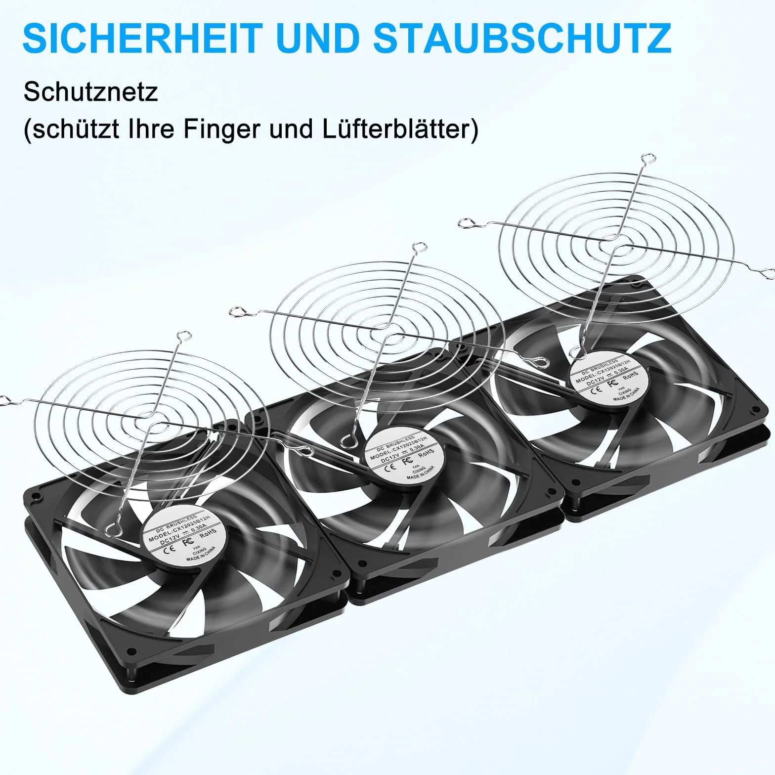 Ventola PC 120mm 12V Ventola PC a velocità regolabile ZAKVOP Ventilatore computer AC 220V-240V 3.000RPM Ventilatore Computer Laptop Router (3)