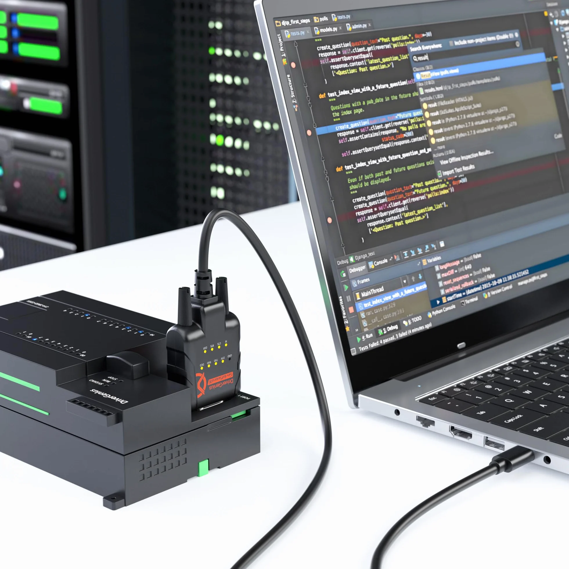 DriverGenius SerialGuardX Series | Adattatore USB-C a RS232 DB9 Seriale (Porta COM), Chip FTDI, RS232 a Pin Completi, 9 LED Indicatori, per PLC e Apparecchiature Industriali, Windows macOS Linux