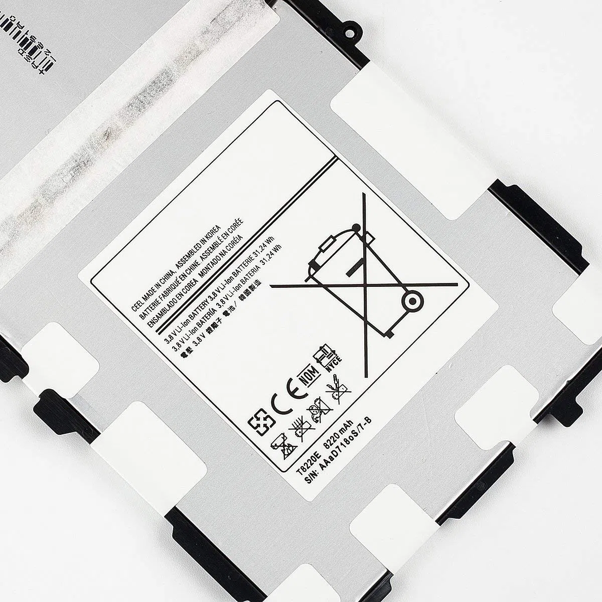 3.8V 31.24Wh 8220mAh T8220E Tablet Batteria per Samsung Galaxy Note 10.1 2014 SM-P600 SM-P601 SM-P605 SM-P605V SM-P607T SM-T520 SM-T525 Series T8200K T8220U T8220C with Tools