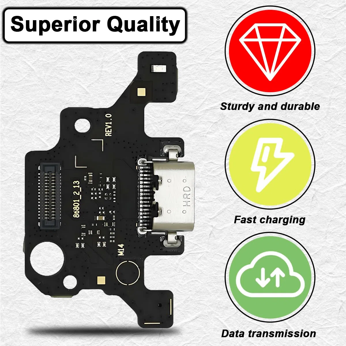 Connettore Dock di Ricarica Ricambio per Galaxy S24 5G SM-S921B da 6,2 Pollici 2024, Scheda di Ricarica Rapida USB Type C di Ricambio con Adesivo Impermeabile e Strumenti di Riparazione