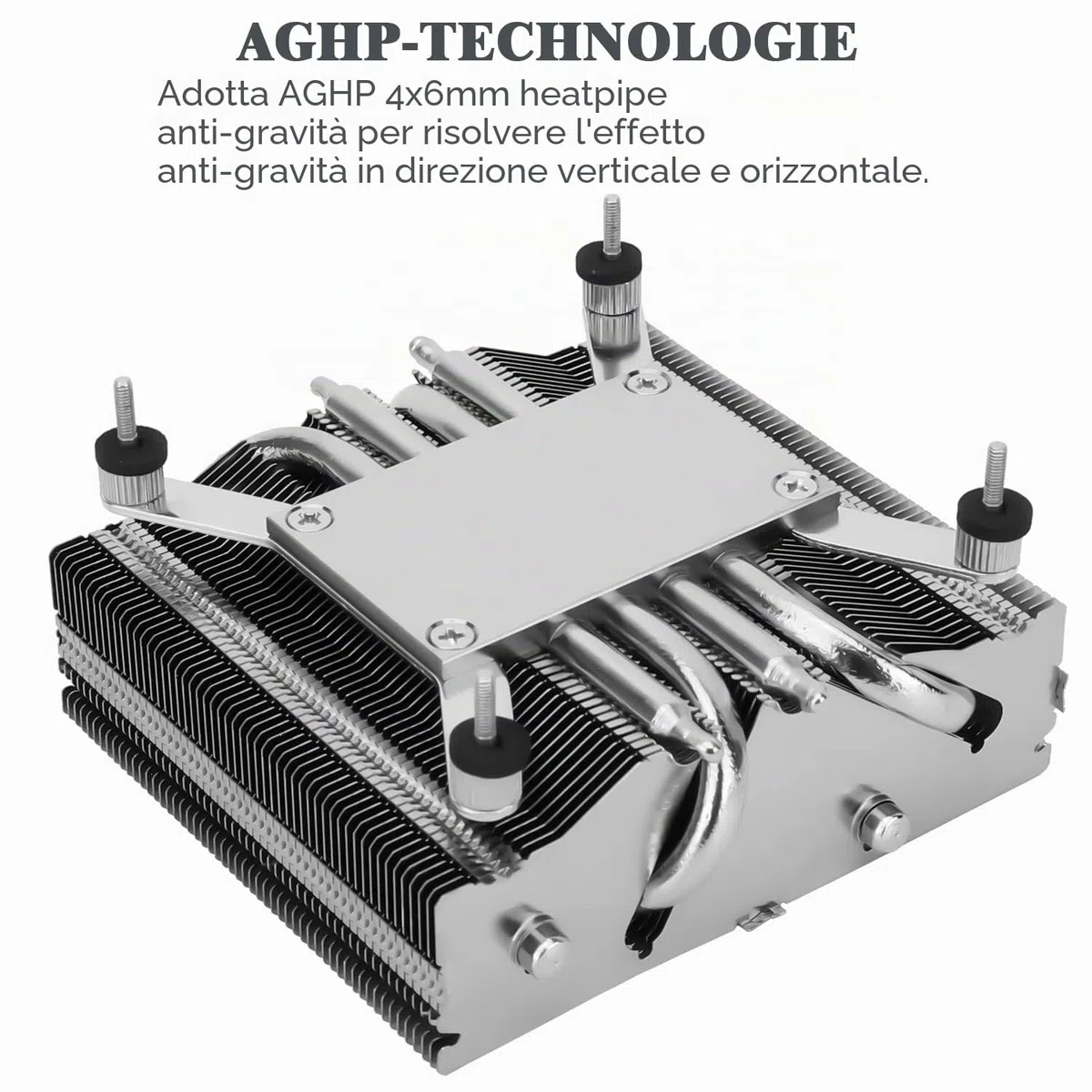 Thermalright AXP-90 X53 Raffreddatore d'aria CPU a basso profilo con ventola PWM TL-9015 da 90 mm, 4 tubi di calore, altezza 53 mm, per AMD AM4/Intel LGA 1700/1150/1151/1155/1156/1200 (AXP-90 X53)