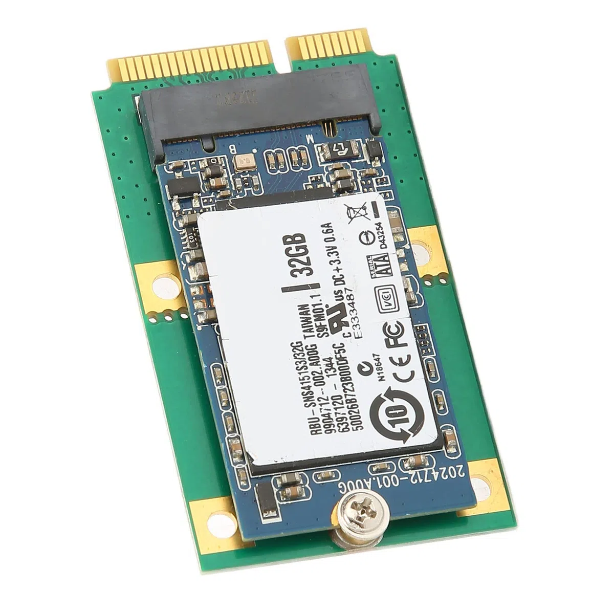 SIXRUN Disco Rigido M.2, Materiale PCB, Scheda Adattatore da M.2 a MSATA, Design Compatto per Computer Desktop (32GB)