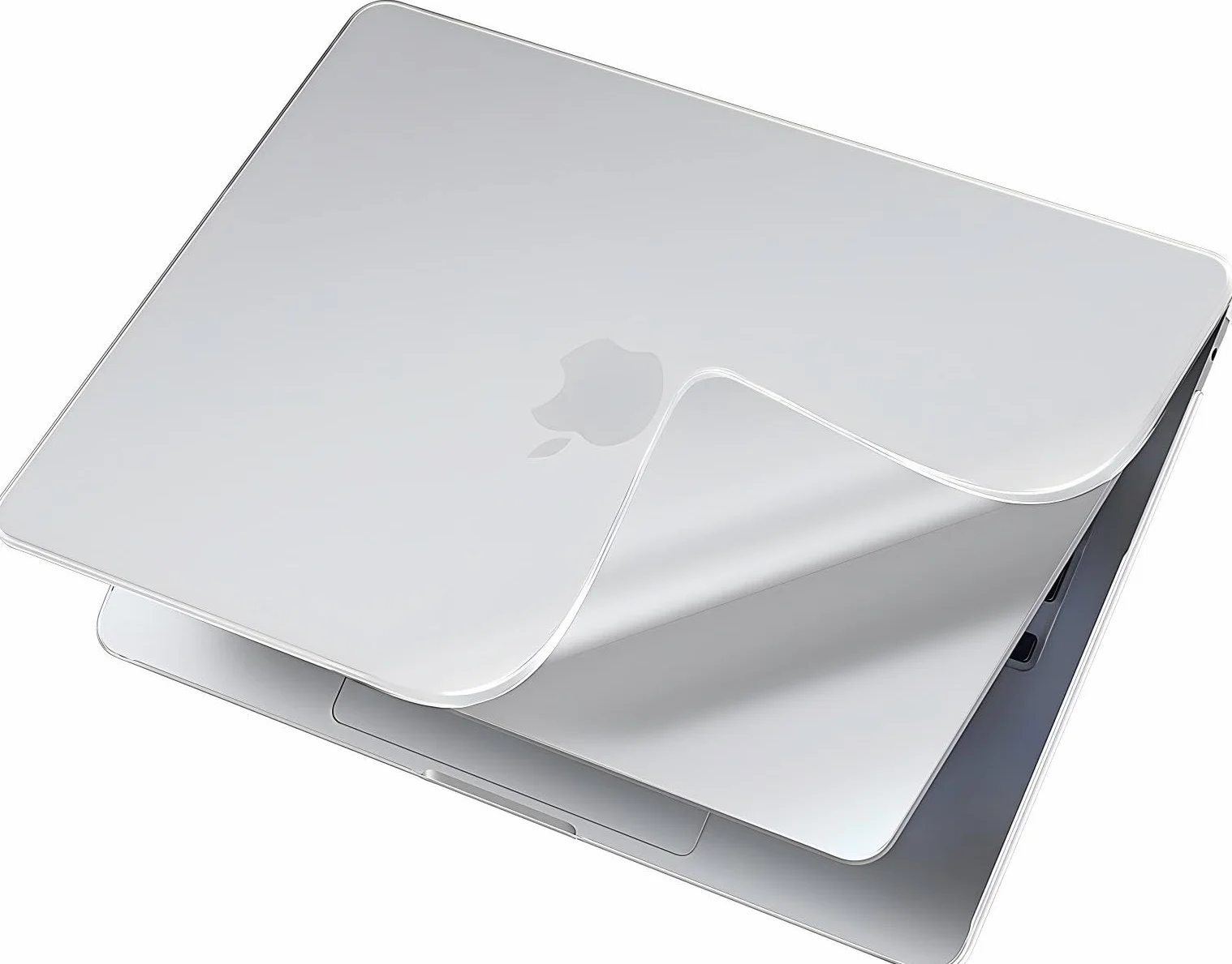 Cover in PP Morbida Opaca per MacBook Air 13,6" 2026-2022 M5 M4 M3 M2 A3449 A3240 A3113 A2681, Leggero e Perfettamente Adattato, Custodia Protettiva in Plastica+Tastiera EU, Bianco Opaco