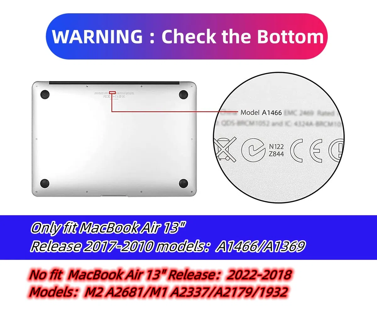 Custodia Rigida Compatibile con MacBook Air 13 Pollici 2017-2010 Release A1466/A1369,Plastica Case Cover & EU Tastiera Cover & Screen Protecto,Notte Stellata 1