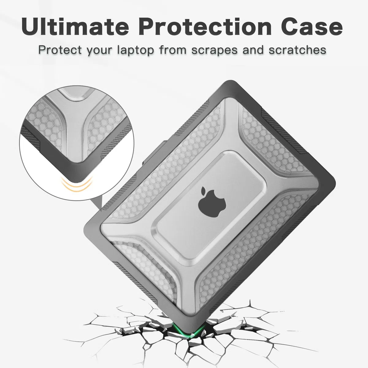 MOSISO Cover Compatibile con MacBook Air 15 Custodia M5 M4 M3 M2 2026-2023 A3448 A3241 A3114 A2941, Cover per Macbook Air 15 Pollici M5 M4 M3 M2 Favo Servizio Pesante TPU&Copritastiera, Nero