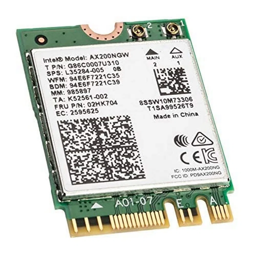 Intel OSGEAR-NEU Dual Band Wireless-AX200NGW WLA/Wi-Fi 6 AX200 2230 2x2 AX+ Bluetooth 5.0, M.2/A-E-Key (AX200.NGWG) Wi-Fi 6 AX200 con vPro, 2.4GHz/5GHz WLAN, Bluetooth 5.0, M.2/A-E-Key 802.11. 1ax