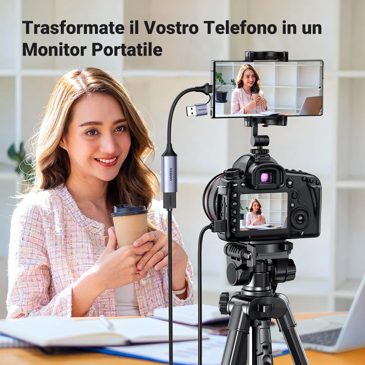 UGREEN Scheda di Acquisizione Video HDMI 4K60Hz Ingresso USB C 1080P 30FPS Registrazione HD Streaming Videogiochi OBS Compatibile con MacBook iPad Pro PC Switch PS5 Xbox Camera