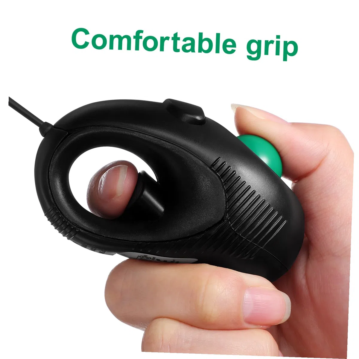SHINEOFI Mini Mouse Trackball Usb 4d Tre Pulsanti Per Laptop e Pc, Design Compatto e Portatile Nero Scorrimento Pagina Controllato Dal Pollice, Plug and Play Senza Software