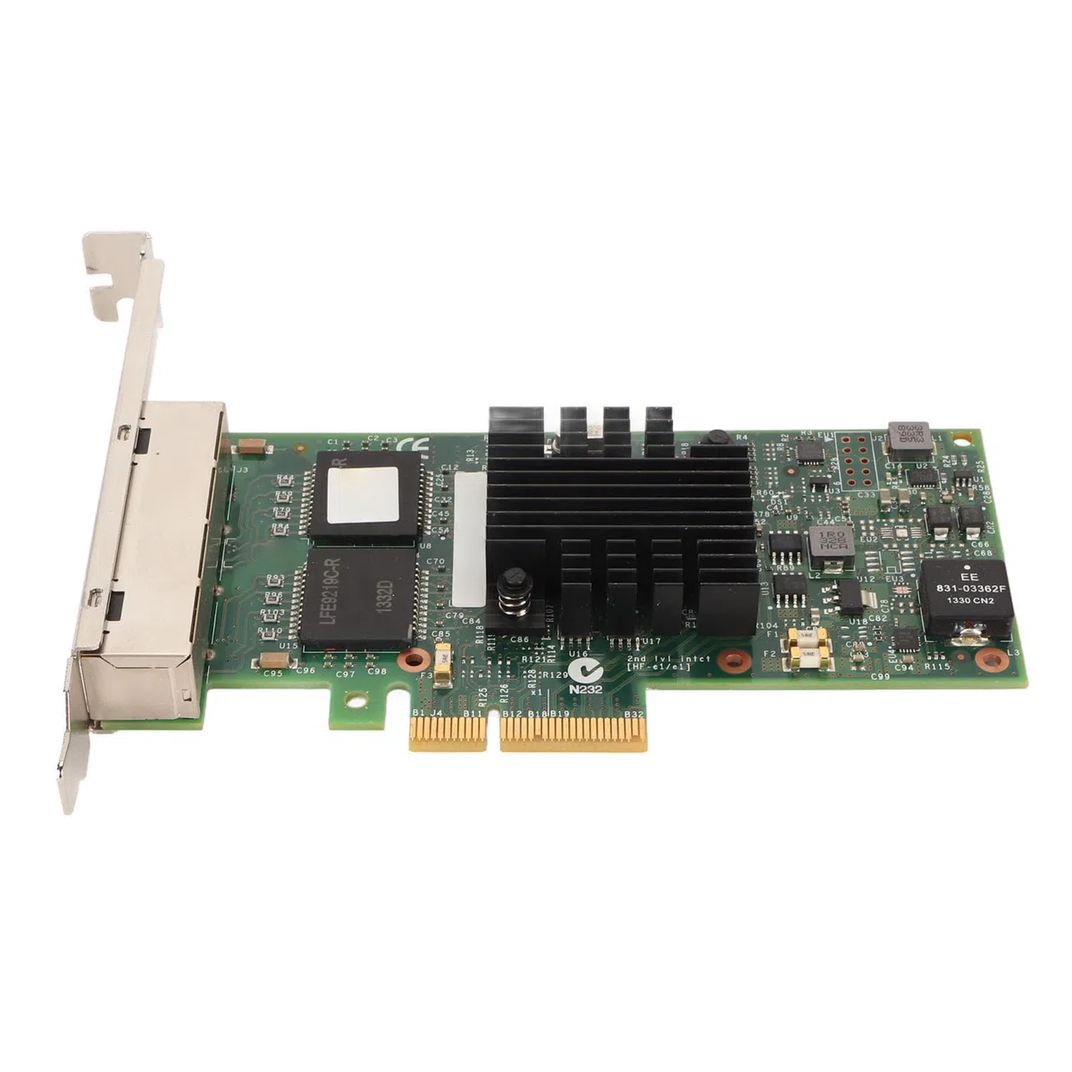Tarjeta de red PCIe, tarjeta Gigabit Ethernet, 10 100 1000Mbps 4 puertos RJ45 5.0GT S Tarjeta LAN NIC de velocidad de interfaz para transmisión de servidor,