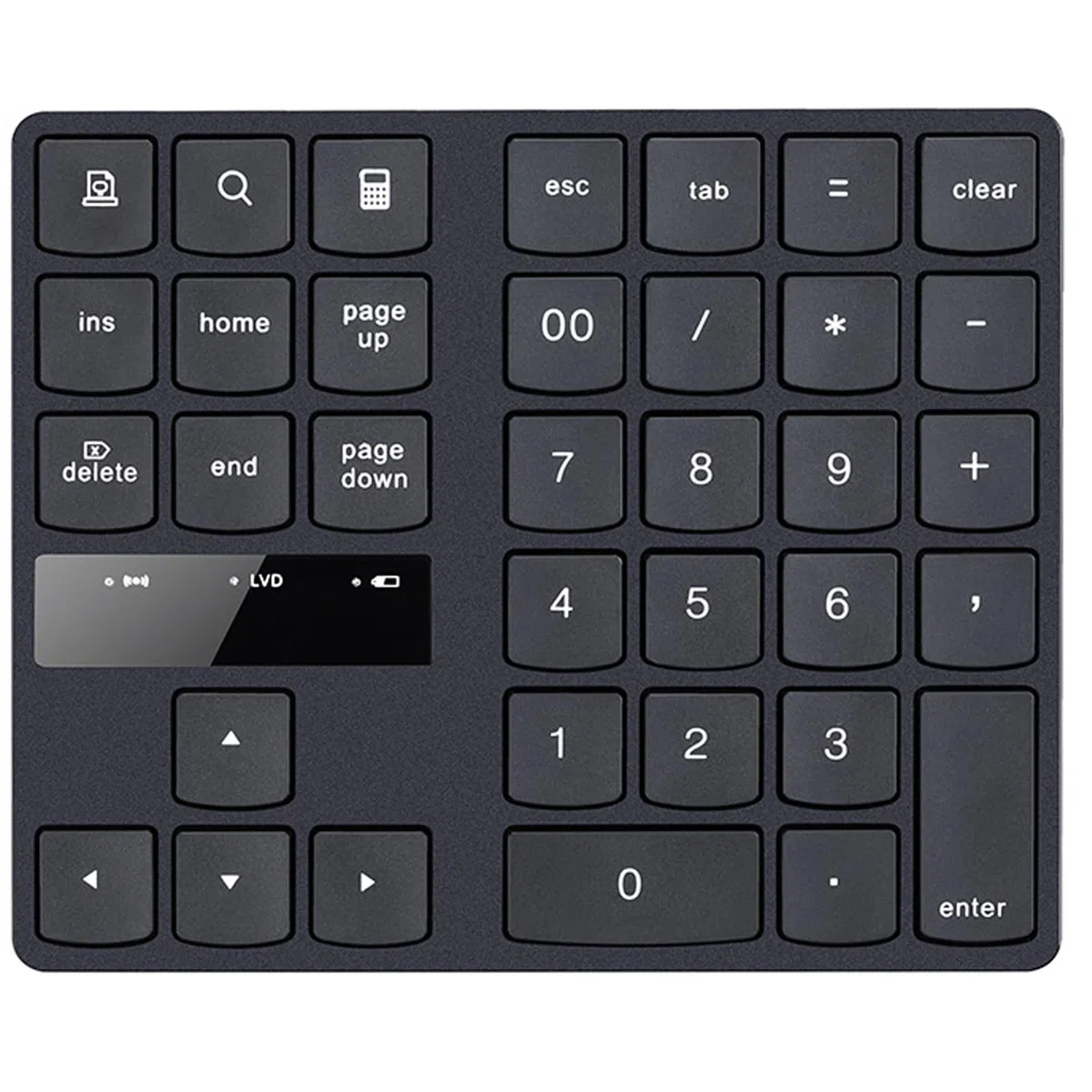 Tastierino numerico wireless Mini tastiera ricaricabile con tastierino numerico a 35 tasti per PC desktop portatile