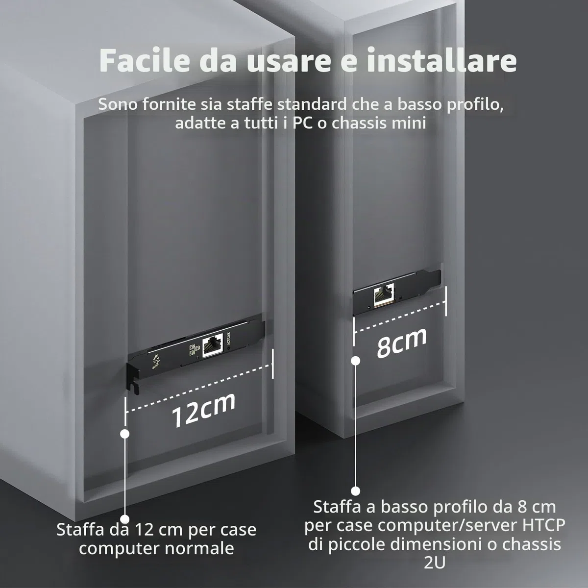 Scheda di rete 2,5 Gb PCIe con chip I226-V, adattatore di rete 2,5GBase-T NIC, porta LAN RJ45 Ethernet Gigabit 100/1000/2500 Mbit/s, PCIe 3.1 X1