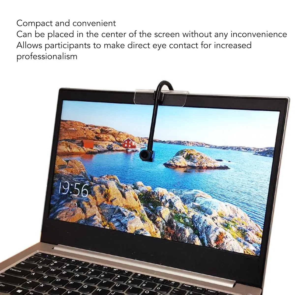 Webcam Center Cam con Schermo Centrale, Webcam USB 1080P Webcam Center con Microfono Integrato per Finestre, TV