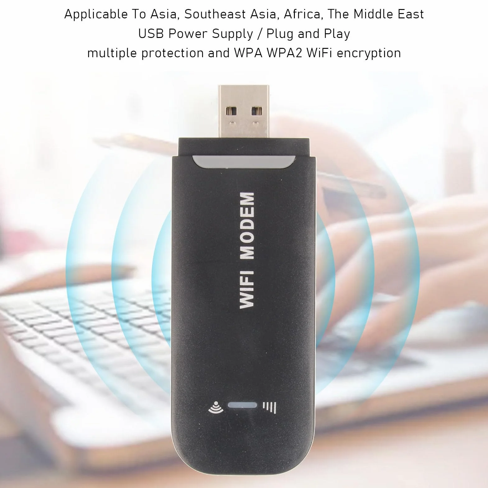 Router WiFi 4G Ad Alta Velocità, Fino a 150 Mbps, Supporta 10 Utenti, Slot per Scheda SIM, Modem WiFi USB 4G LTE Portatile per Ufficio, Viaggio, Casa, Plug and Play (BLACK)