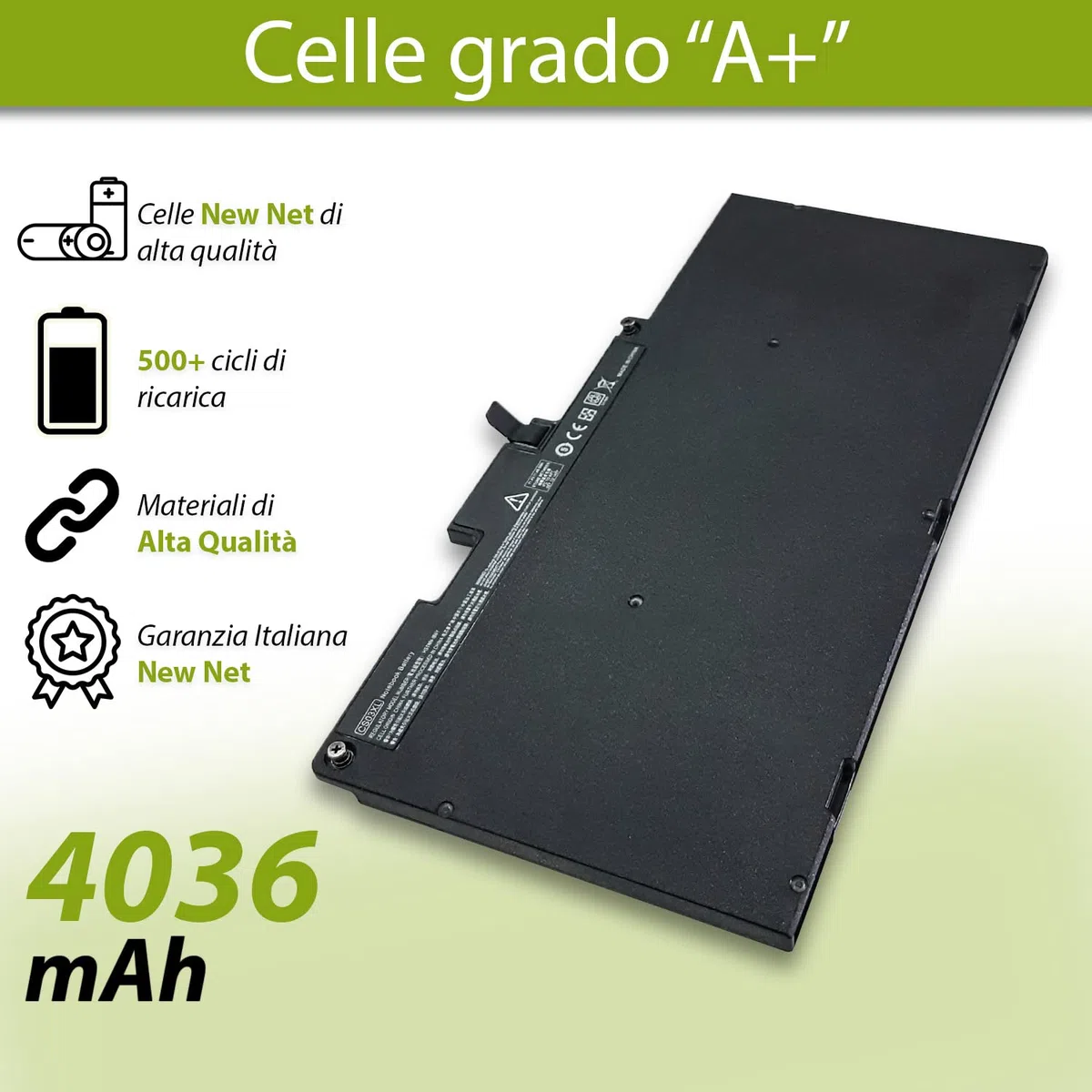 CS03XL CSO3XL TA03XL Batteria da 4036mAh compatibile con Notebook HP EliteBook 745 755 840 848 850 G3, HP ZBook 15u-G3 15u-G4 - codici batteria 800513-001 HSTNN-DB6U HSTNN-UB6S HSTNN-IB6Y