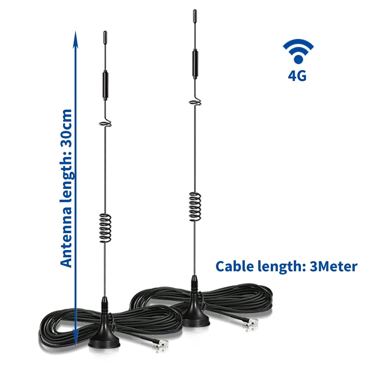 Bingfu Antenna 4G LTE 8dBi Base Magnetica MIMO TS9 Antenna 2-Pack Compatibile con MiFi Mobile Hotspot Router Modem USB Dongle Nighthawk M1 MR1100 M2 MR2100 AC785 AC797 AC790 AC810