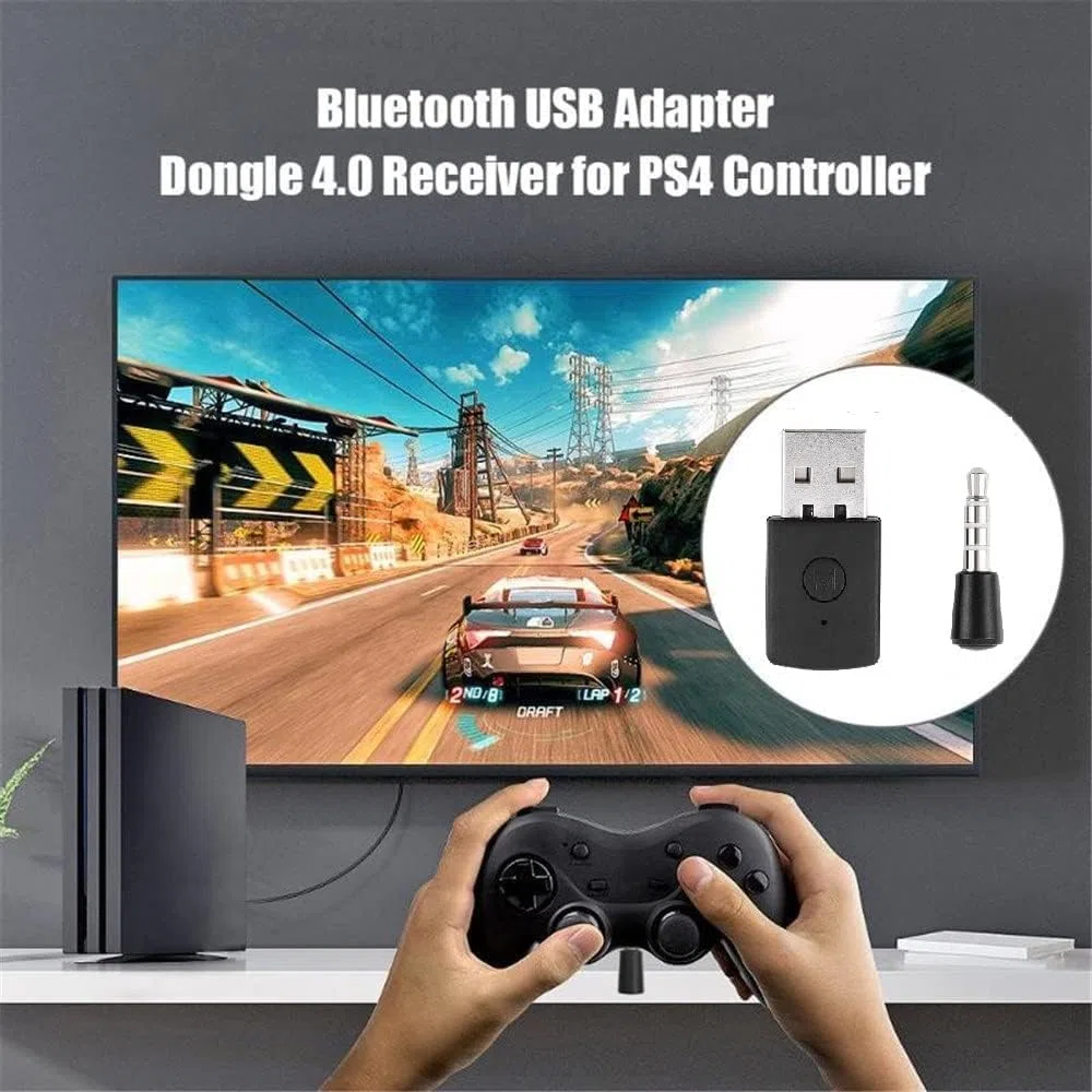 Nikou Adattatore Bluetooth PS4 - Adattatore Headsets Bluetooth Mini USB 4.0 Mini Microfono Wireless Dongle Bluetooth Adattatore USB per cuffie wireless PS4