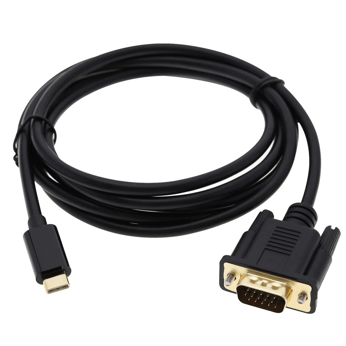 Cavo da USB-C a VGA USB di tipo C a VGA, cavo di prolunga da 1080P per computer, desktop, laptop, monitor, TV, apparecchiature ad alta risoluzione, 6 piedi