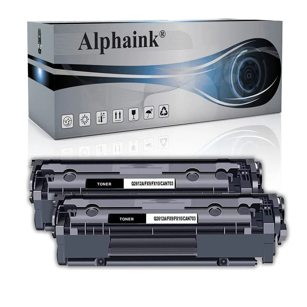 alphaink 2 Toner Compatibili per HP 12A Q2612A per stampanti HP Laserjet 1010 1012 1015 1018 1020 1022 1022n 1022nw 3015 3020 3030 3050 3052 3055 M1005 M1319 M1319f - 2000 copie l'uno (2 Nero)