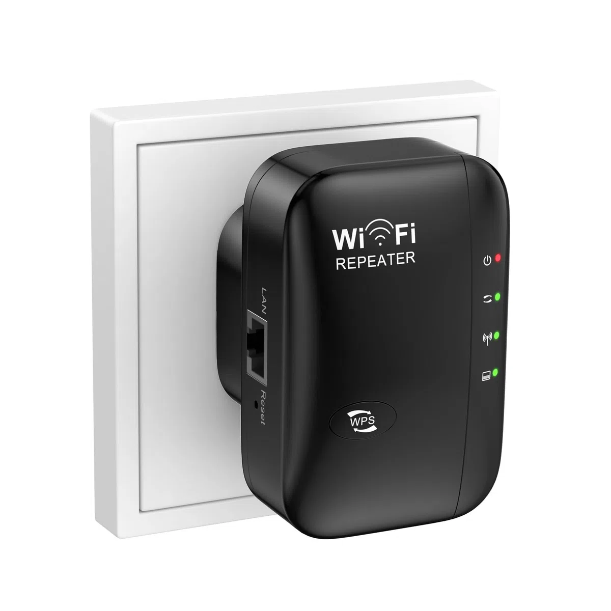 Ripetitore WiFi, Amplificatore WiFi 2.4 GHz 300 Mbps, Estensore Wi-Fi con Repertidore/Ap Modalità e Funzione WPS, Amplificatore Segnale di Rete Wi-Fi con Porta Ethernet Compatibile con tutti i
