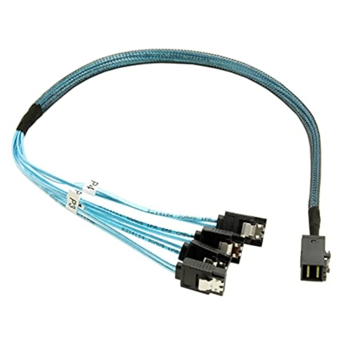 Cablecc Mini SAS HD SFF-8643 Host to 4 SATA 7pin Target Hard Disk 6Gbps Data Server Raid Cable