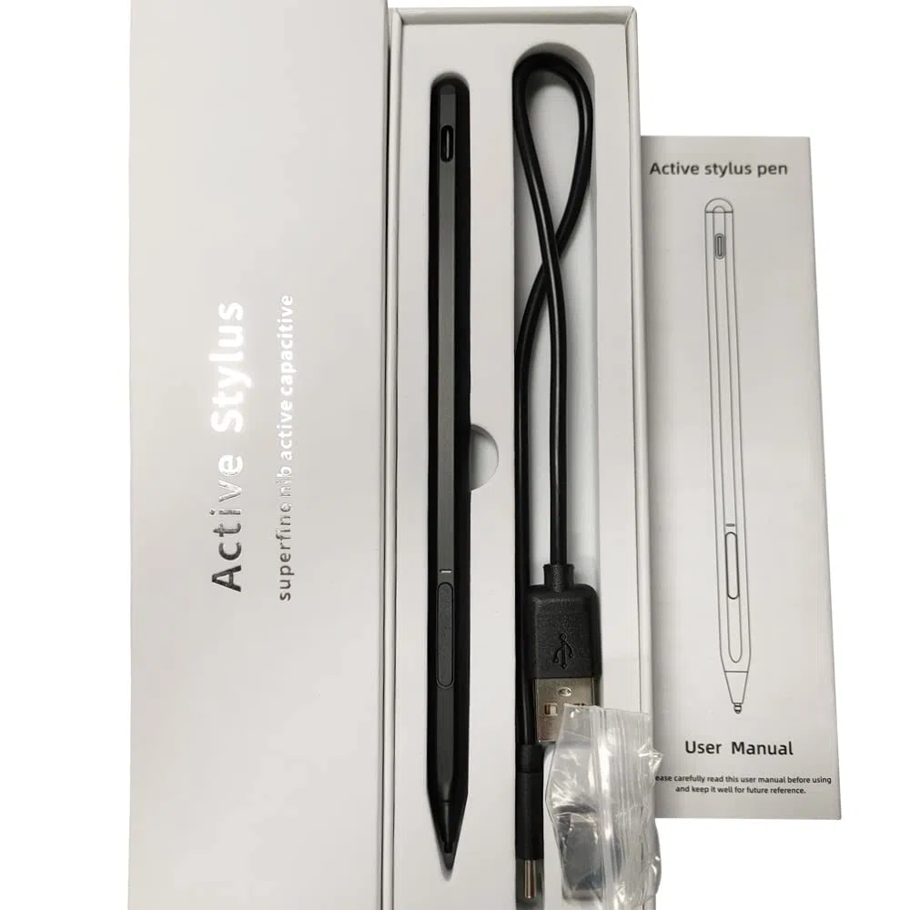GPD Active Stylus Pen - Penna capacitiva attiva con 4096 livelli di pressione, batteria ricaricabile, punte intercambiabili, impugnatura ergonomica