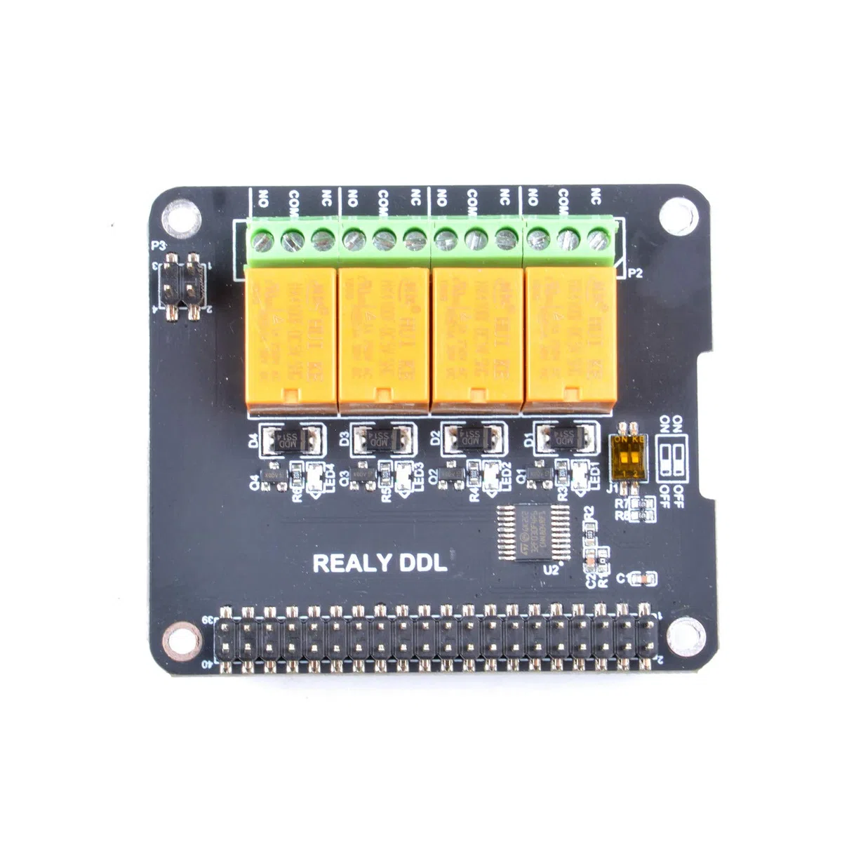 GeeekPi Raspberry Pi Scheda di espansione Modulo relè a 4 canali Modulo relè di Potenza per Raspberry Pi 3B+/3B/2B & Raspberry Pi 4 Modello B (Nessuna Programmazione Richiesta/programmabile)