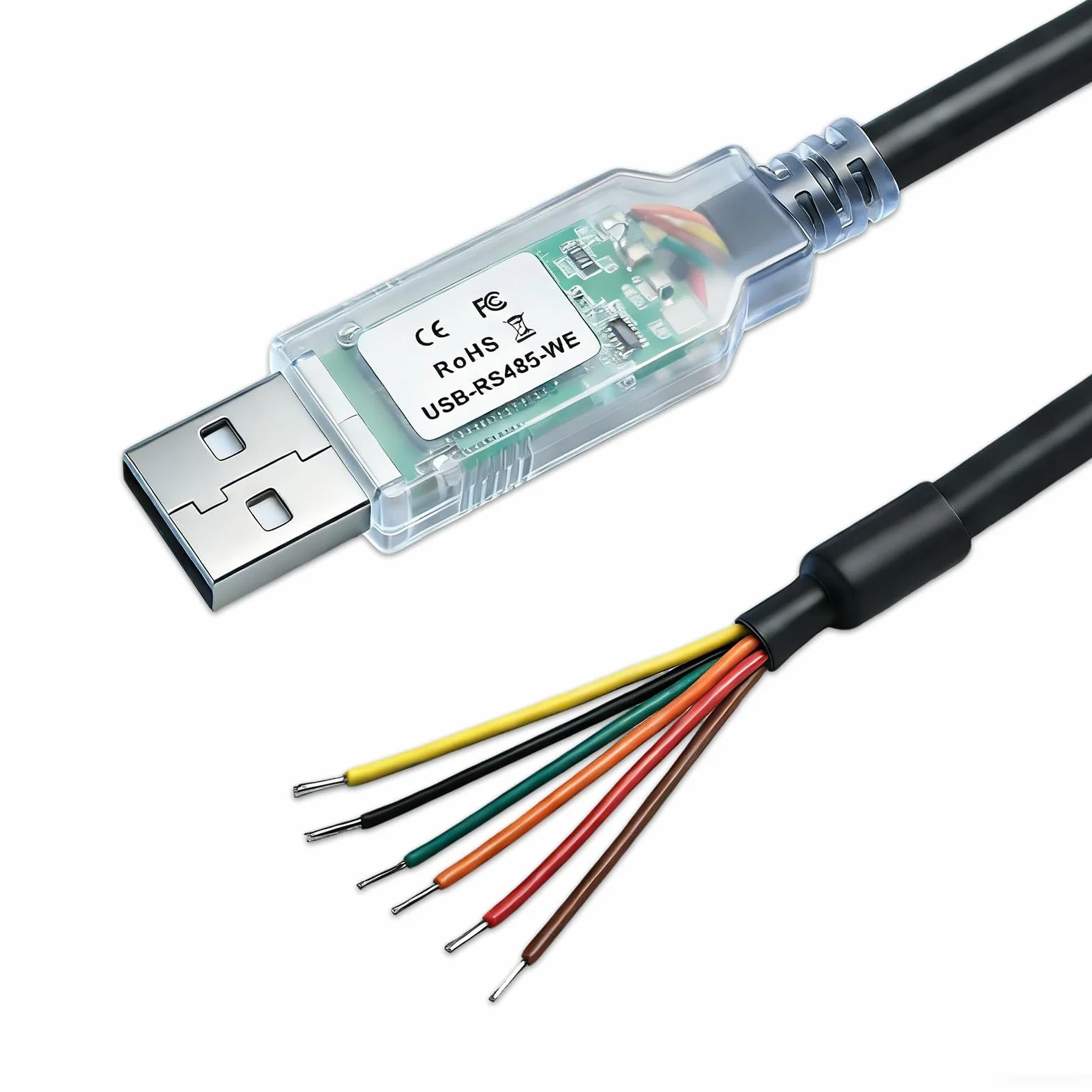 Cavo USB-RS485-WE-1800-BT, convertitore adattatore cavo seriale da USB a RS485 con chip FTDI (1,5 m)